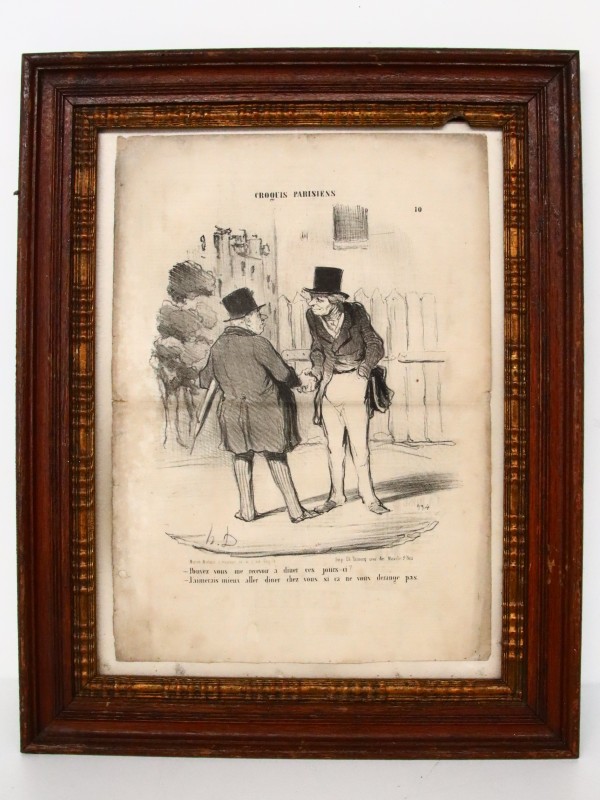 Lithografie : "Croquis Parisiens" van Honoré Daumier