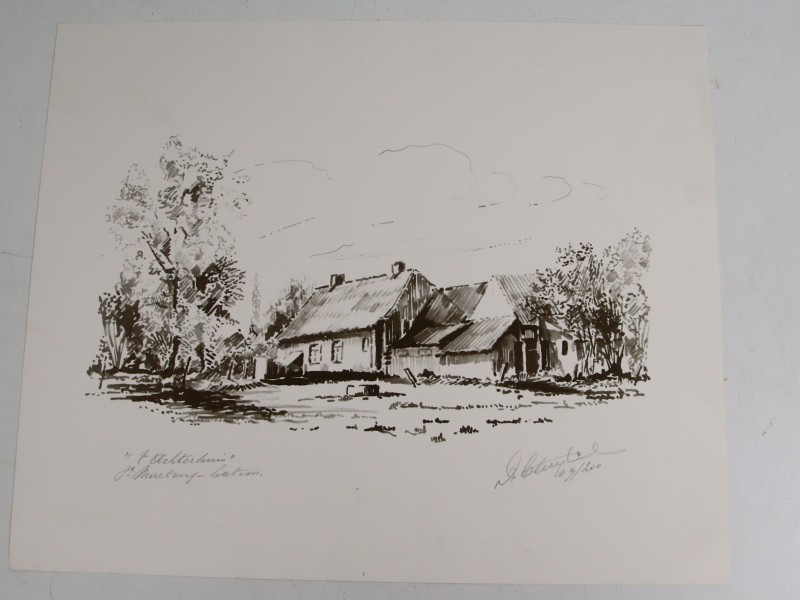 Pentekening : " 't Achterhuis ", 69/200