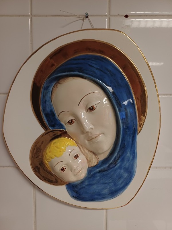 vintage wandreliëf Maria en Jezus