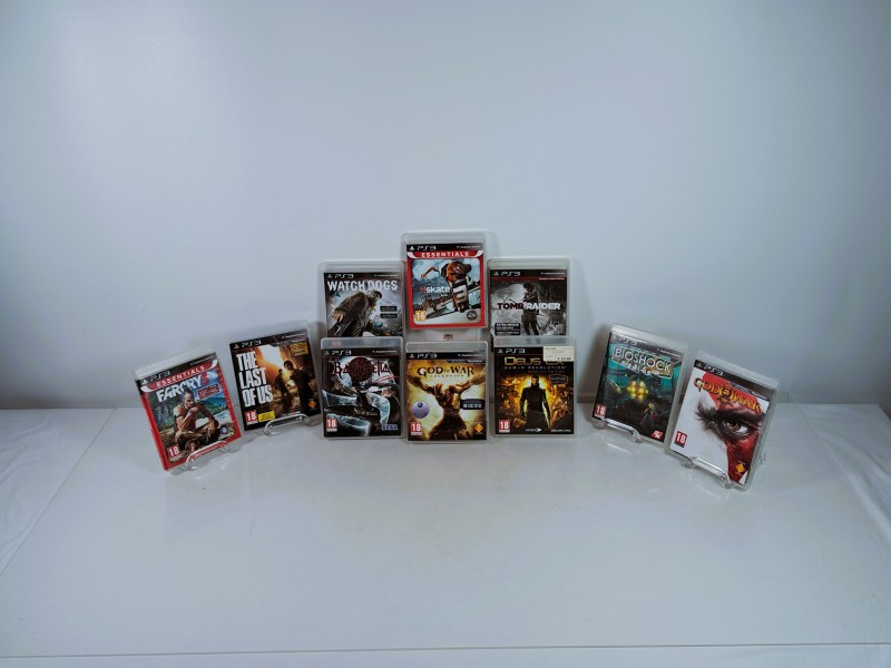 Set van 10 PlayStation 3 games met bekende titels.
