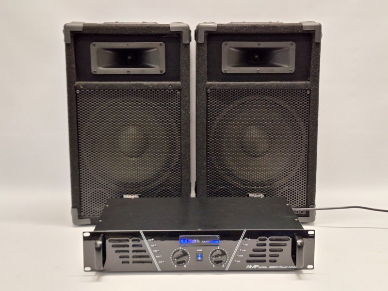 Ibiza AMP-300 geluidsset met 2 krachtige speakers