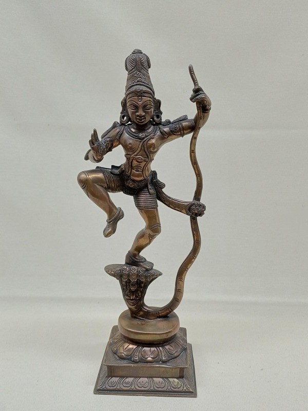 Bronzen beeld dansende Krishna
