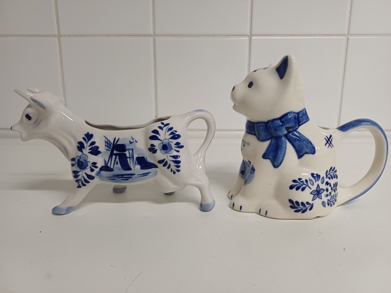 Melkkannetjes in Delfts blauw
