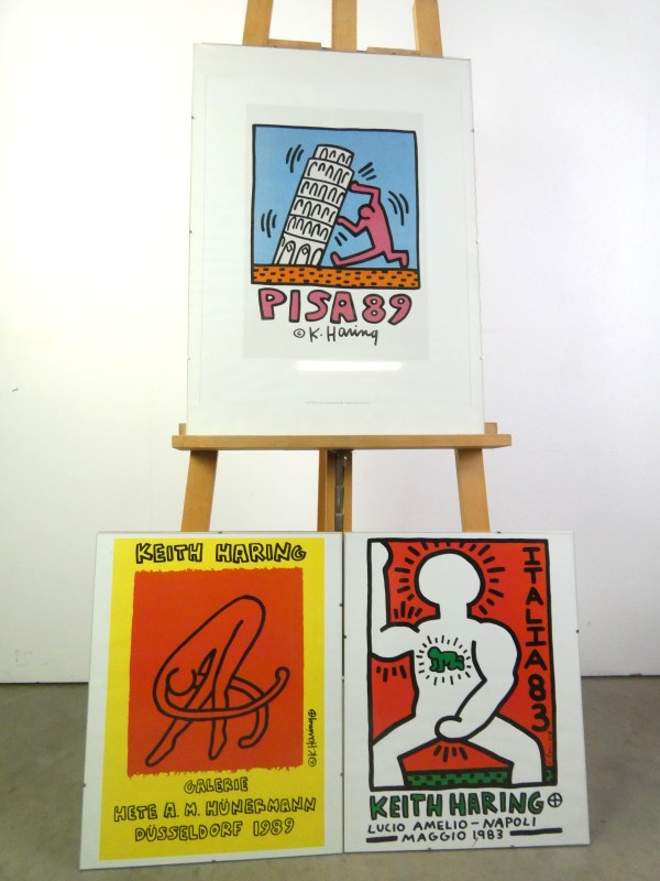 3 ingekaderde posters - Keith Haring
