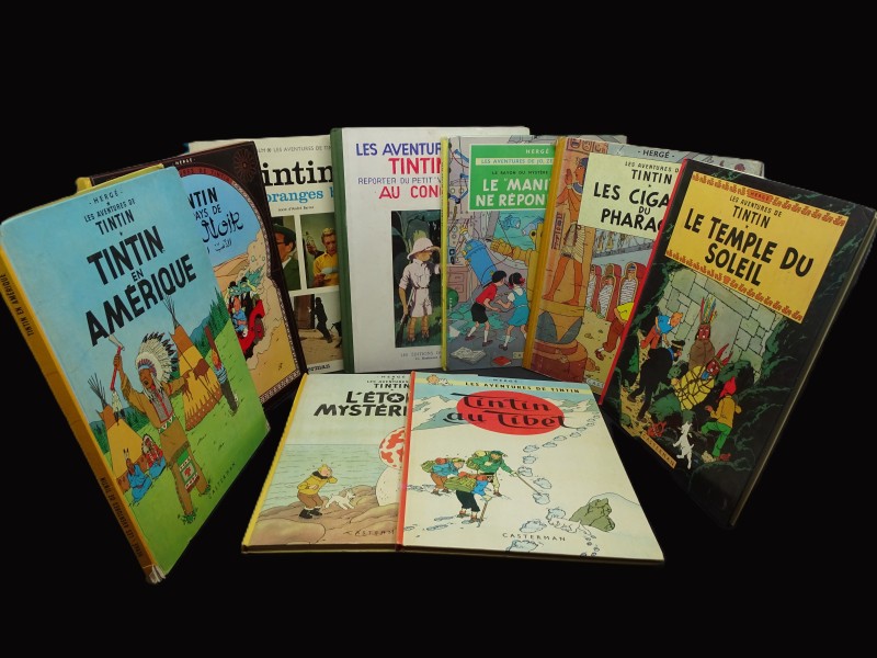Lot 7 Tintin strips