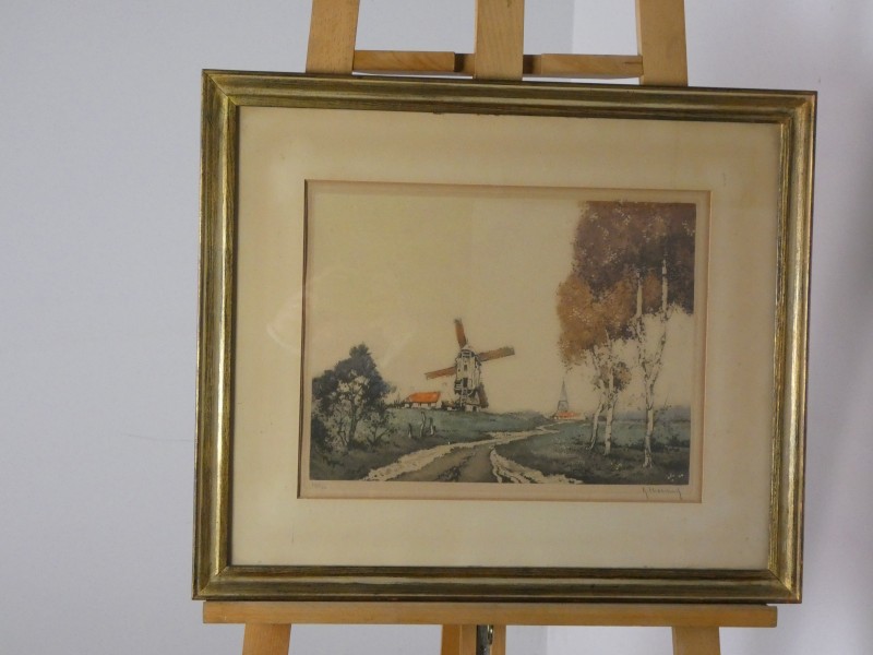 Lithografie Roger Hebbelinck
