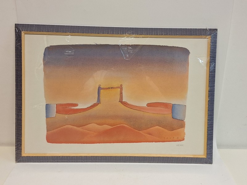 Kleuren litho - De ontmoeting (1999) – Jean-Michel Folon