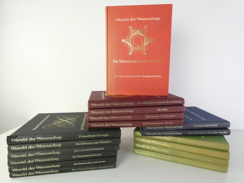 Set van 17 ''Wereld der wetenschap'' boeken