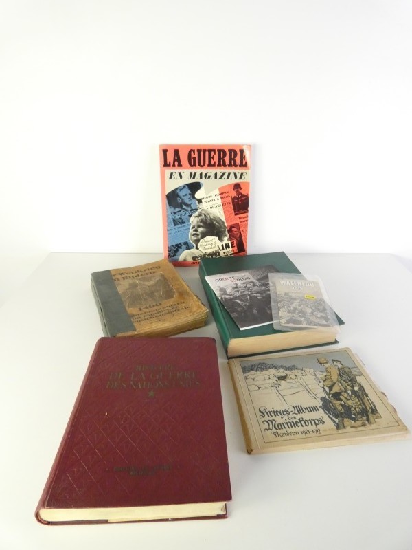 Lot van 6 boeken en publicaties over oorlogsgeschiedenis
