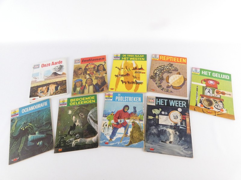 Set van 9 Vintage 'Hoe en Waarom' Boeken!
