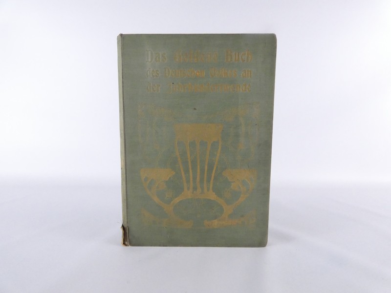 Monumentaal Jugendstil Boek (ca. 1900): Das Goldene Buch des Deutschen Volkes