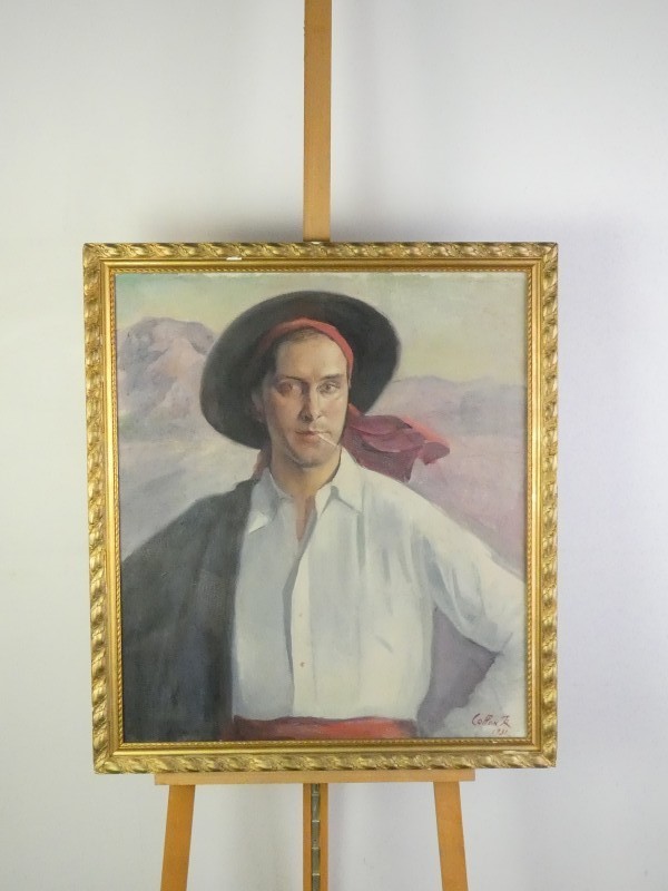 Vintage olieverfschilderij op doek - gesigneerd
