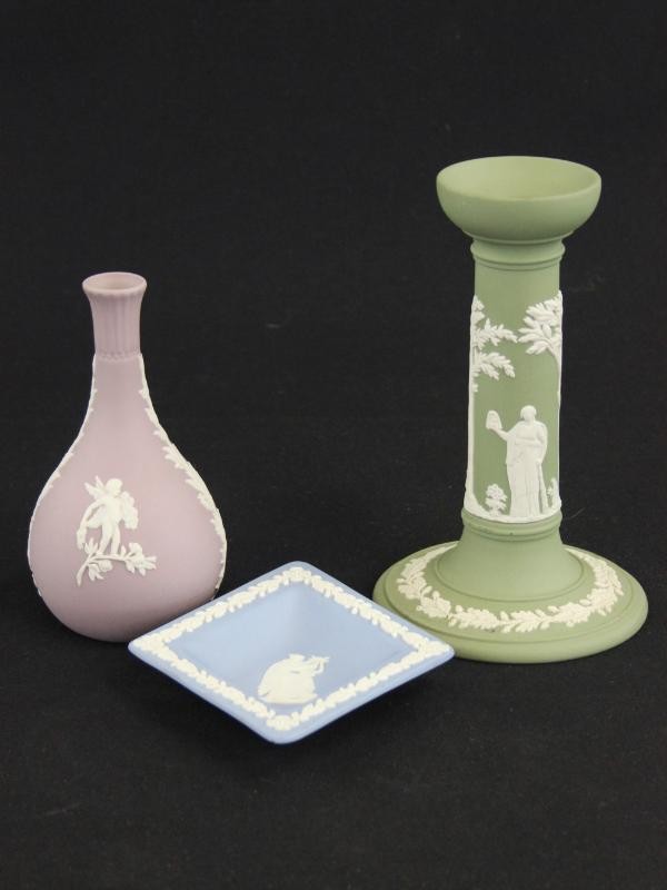 Wedgewood Jasperware set van 3 decoratieve interieurartikelen