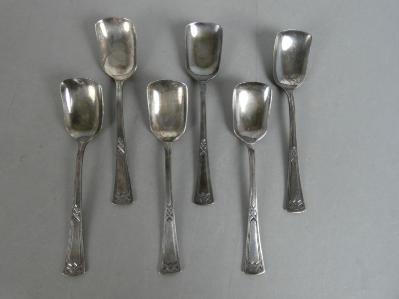 6 Art Deco ijslepels