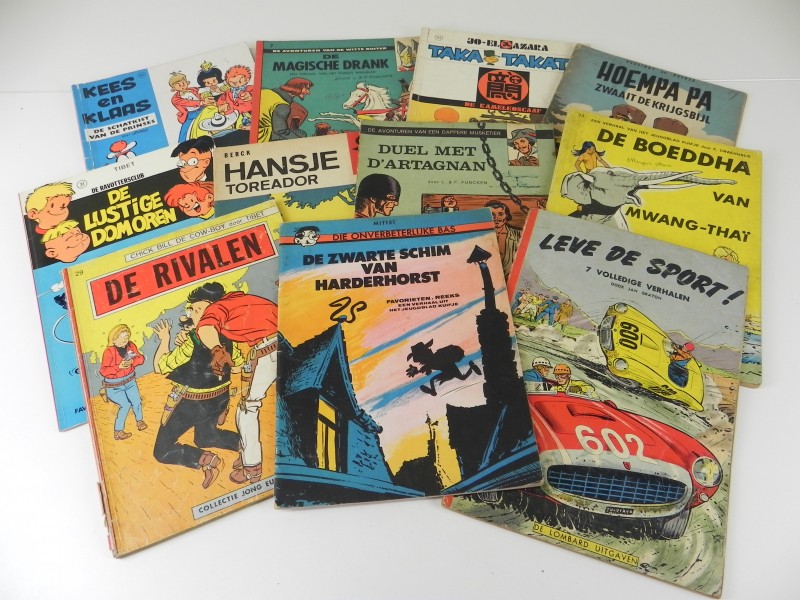 10 stripalbums uit het weekblad Kuifje  '50 '70