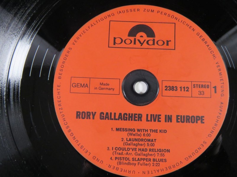 Lp - Rory Gallagher - Live! In Europe