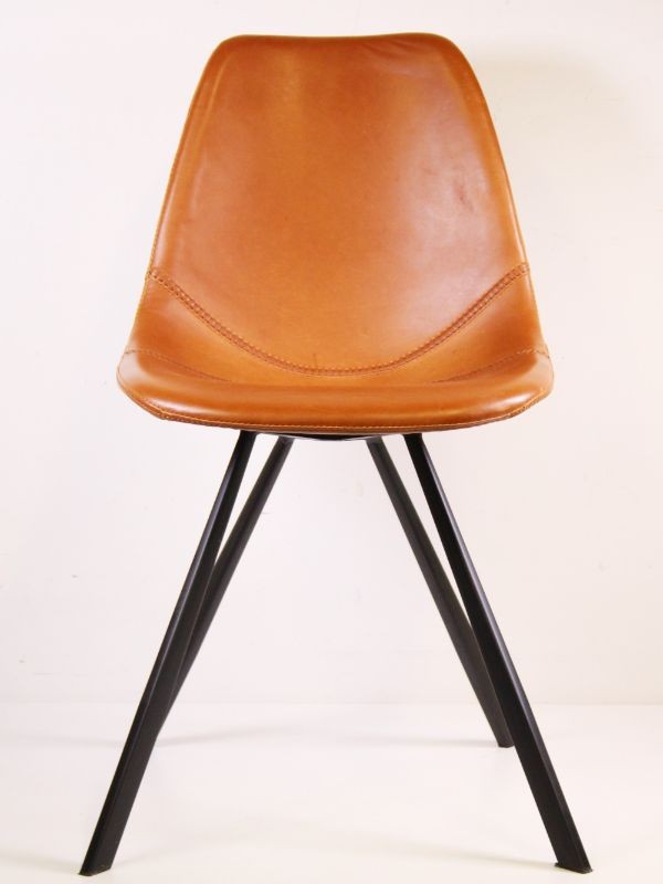 over het algemeen zak Mijnwerker 6 Prachtige lederen stoelen, design Dutch Bone - De Kringwinkel
