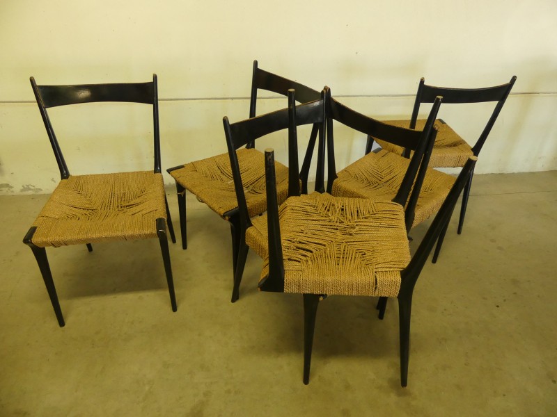 6 Vintage mid-century Belform S11 stoelen - Alfred Hendrickx
