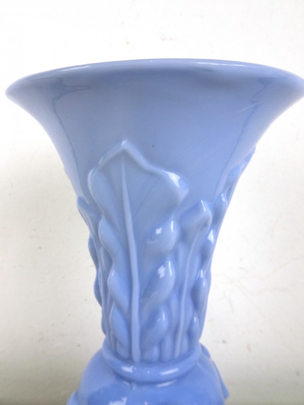 Vintage blauw opaline vaas