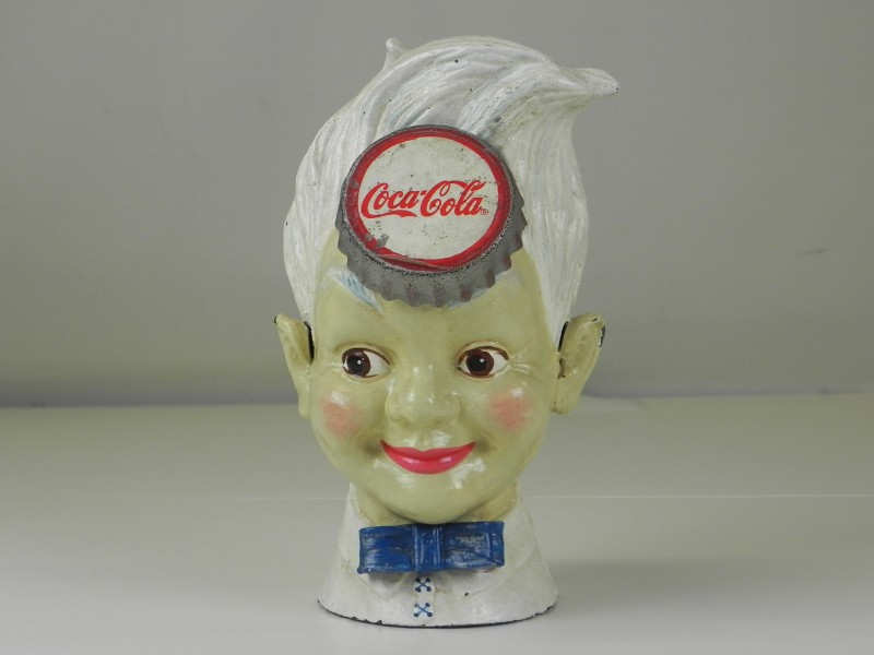 Vintage Coca Cola Jongen Ijzeren Spaarpot