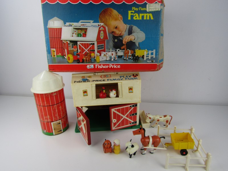 kosten ontploffing Uitbreiding Vintage Fisher Price: Play Family Farm met Doos, 1967 - De Kringwinkel