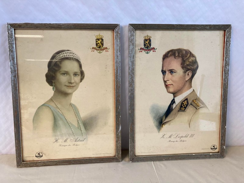 Statieportretten Leopold III en Astrid