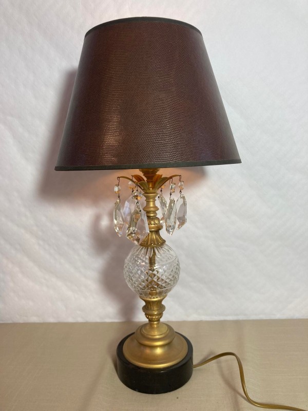 Antieke glazen tafellamp