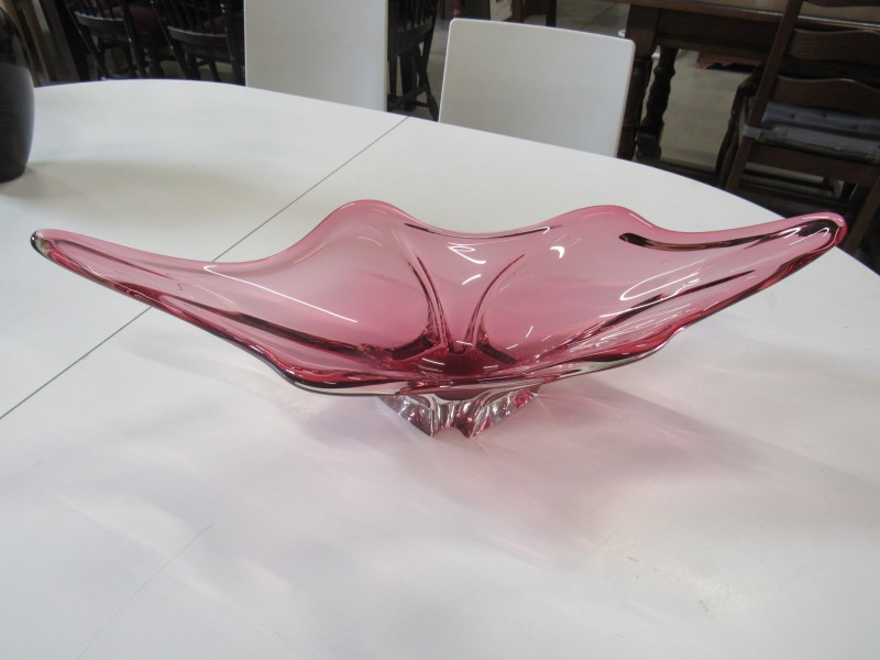 Murano glazen schaal " roze "