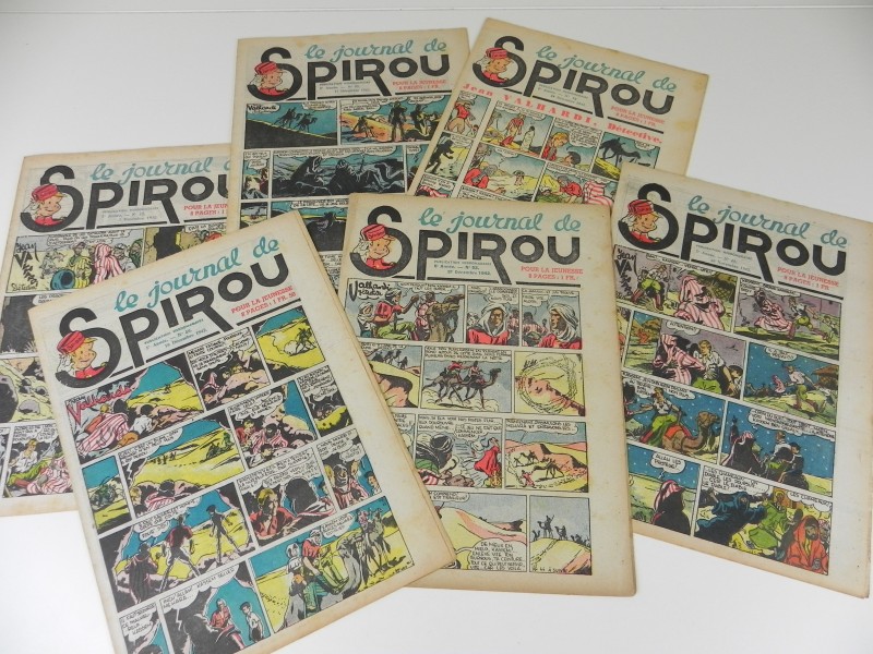 Lot 8: 6 losse nummers van Le journal de Spirou 1942