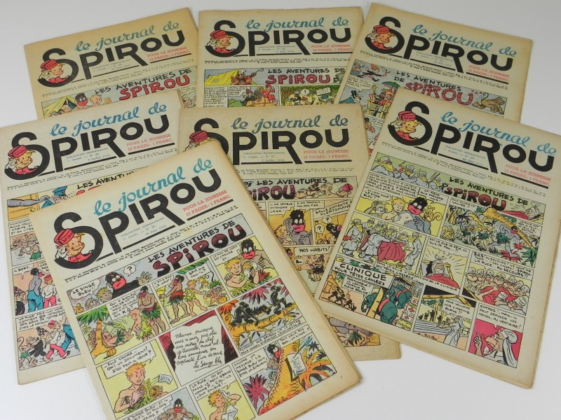 Lot 4: 7 losse nummers van Le journal de Spirou 1942