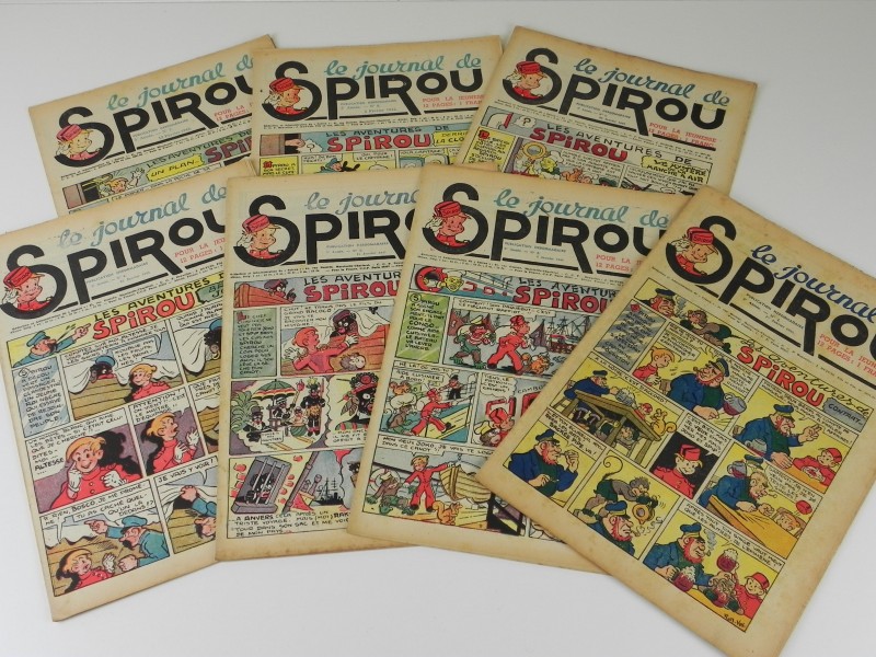 Lot 1: 7 losse nummers van Le journal de Spirou 1942