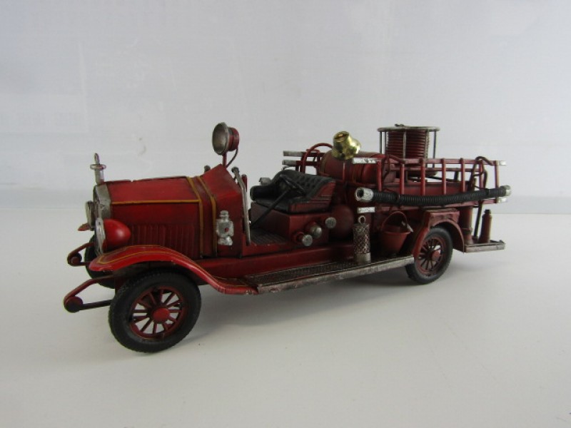 Vintage Schaalmodel, Ford Model T Brandweerwagen, Licht Metaal