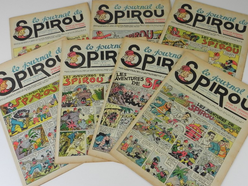 Lot 3: 7 losse nummers van Le journal de Spirou 1942