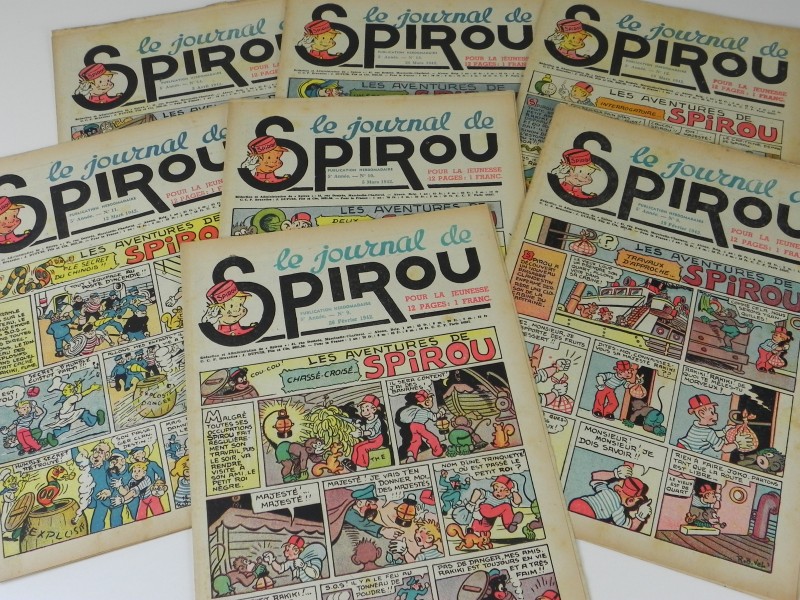 Lot 2: 7 losse nummers van Le journal de Spirou 1942