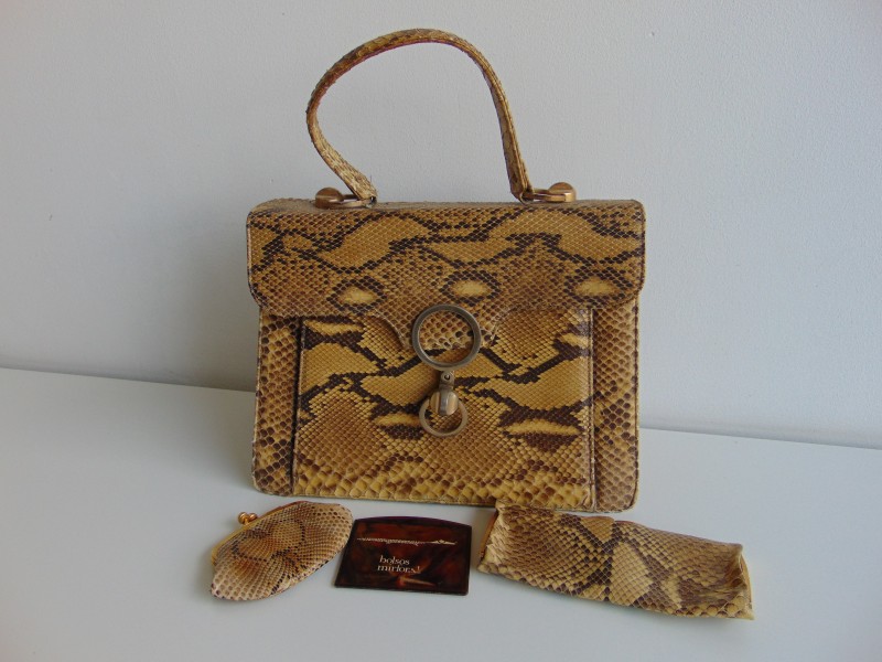 Vintage Slangenleren Handtas