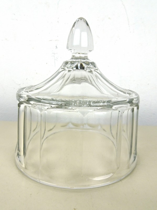 Vintage glazen kaasstolp (Val St.- Lambert)