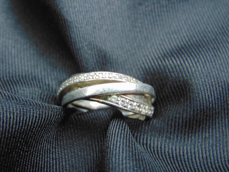 Zilveren 925 Ring met Steentjes