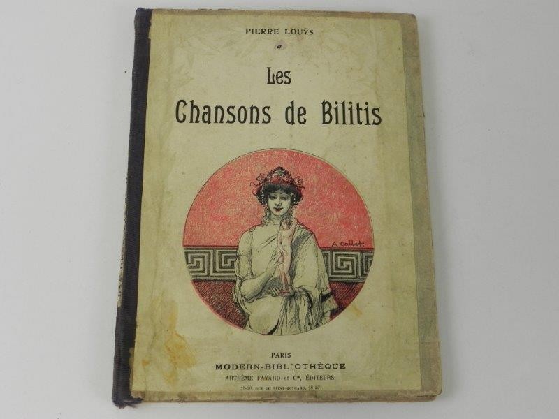 Antiquariaat: Pierre Louÿs: "Les chansons de Bilitis" niet gedateerd begin 20e eeuw