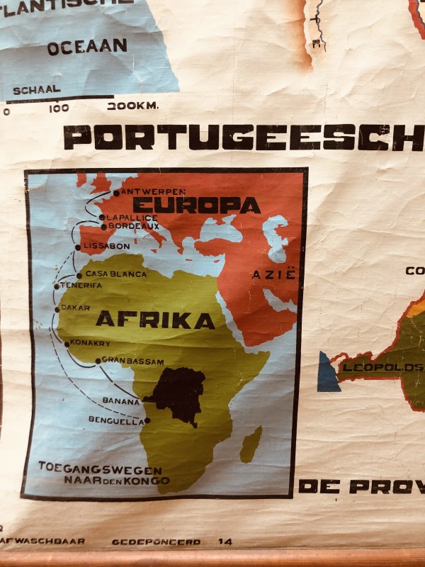 Schoolkaart Belgisch Kongo