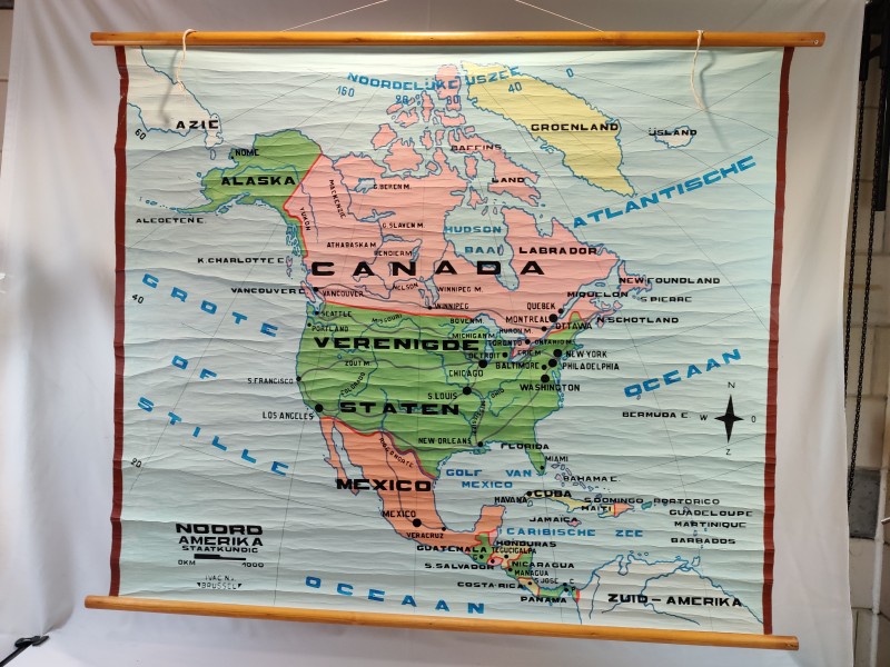 Landkaart Noord Amerika