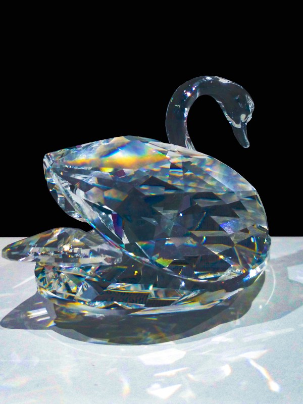 Kristallen zwaan, gesigneerd: Swarovski