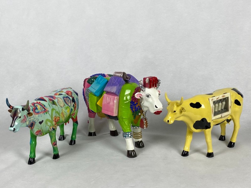 3 koeien uit de reeks “Cow Parade” van 2001