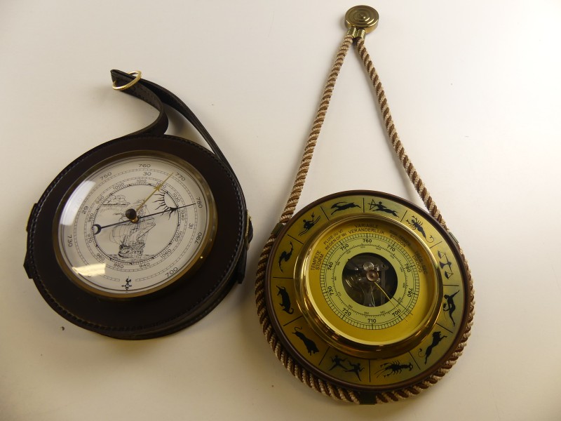 2 vintage barometers